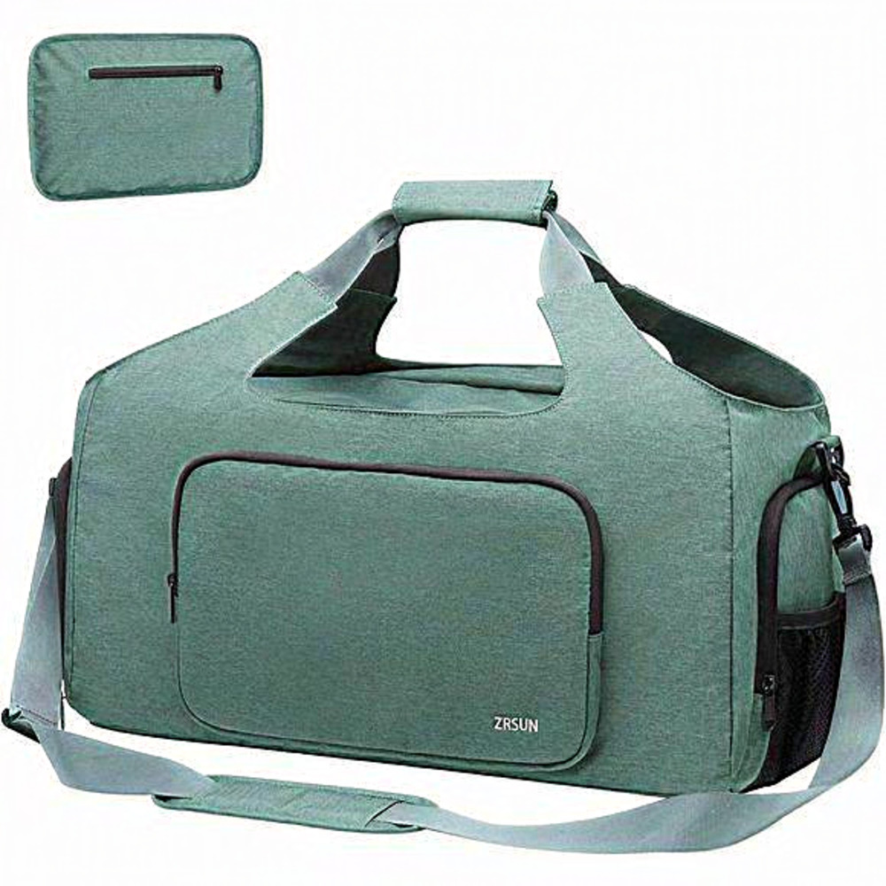Women Lightweight Foldable with Shoes Compartment and Wet Pocket Duffle‎ Bag